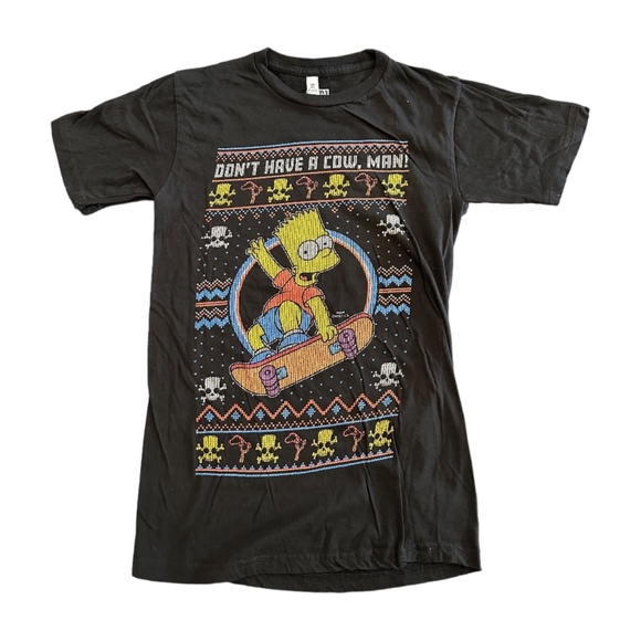 Bart Simpson T-Shirt sz S  |  Don't have a cow, Man! - Picture 1 of 3